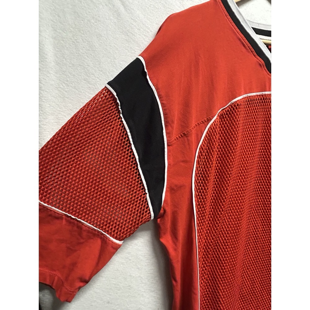 IVY PARK Mesh Oversized Logo V Neck Tee Red Size Large - Picture 2 of 8